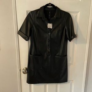 Zara faux leather dress
